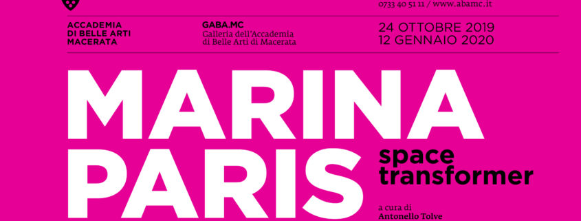 Marina Paris - Space Transformer - Galleria Accademia di Belle Arti di Macerata