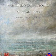 Locandina della mostra personale di Raimondo Colantonio “Mare, memoria”, Premio La Quadrata 2026, Melograno Art Gallery Livorno