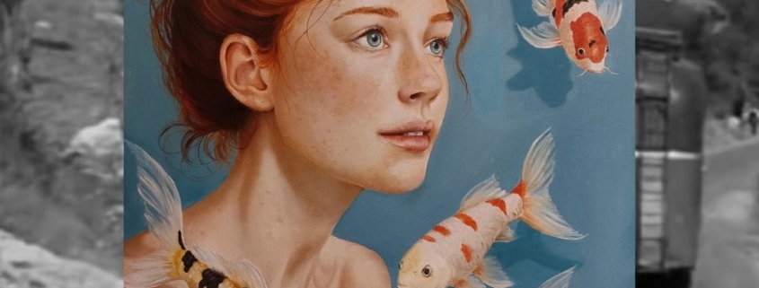 Francesca Barnini, La corrente dei sogni, opera presentata alla mostra Olio, Amore e Fantasia
