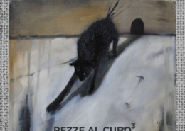 Francesco Manenti, Gatto nero, figura di un gatto teso verso un varco oscuro, simbolo di passaggio, tensione e ricerca di una nuova possibilità.