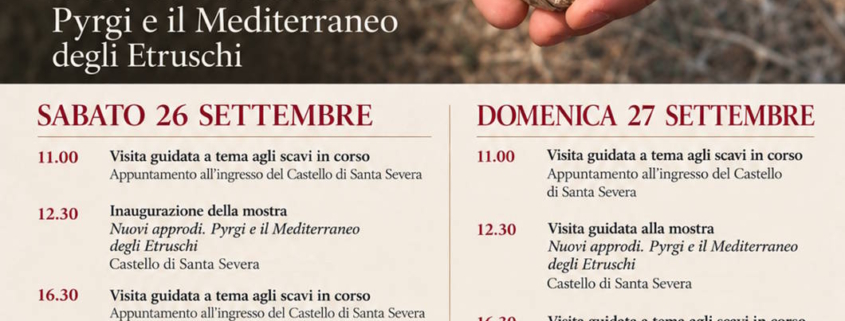 Giornate Europee del Patrimonio 2026 a Pyrgi, tra visite agli scavi archeologici e mostre al Castello di Santa Severa e all’Antiquarium