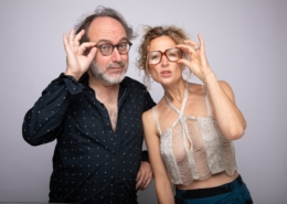 Locandina del Marta e Gianluca Show, spettacolo comico in programma all'Arena Barrocci per la chiusura del Barrocci Festival a Sant'Angelo di Gatteo.