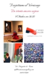 Locandina della mostra “Un instante ancora sospeso” alla Sesto Senso Art Gallery di Roma