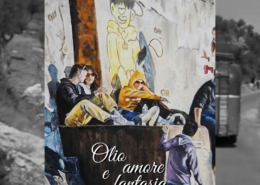 Bianca Manis, La pausa, Locandina del dipinto esposto alla mostra OLIO, AMORE E FANTASIA alla Melograno Art Gallery di Livorno
