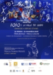 Locandina della mostra Bobo e la Valle dei Segni. Omaggio a Sergio Staino ai Chiostri di Santa Caterina a Finalborgo, con un percorso tra le vignette di Bobo, le incisioni rupestri della Valle Camonica e le opere di Marco Nereo Rotelli.