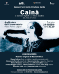 Locandina del cineconcerto “Cainà” a Cagliari, con la proiezione del film muto di Gennaro Righelli e le musiche originali di Mauro Palmas eseguite dal vivo per i sessant’anni della Cineteca Sarda.
