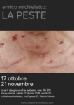 Locandina della mostra “Cinque progetti” di Enrico Michieletto presso la Collezione Michieletto, in via Caprera 52 a Vittorio Veneto, dal 17 ottobre al 21 novembre 2026. Il percorso espositivo affronta temi come le pandemie, la rivoluzione tecnologica e l’intelligenza artificiale, accanto ai cicli pittorici “Giapponesi” e “ROSTfrei”.