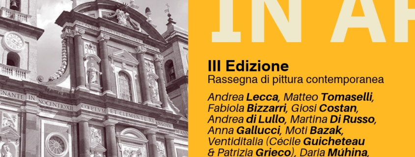 Locandina di “Frascati in Arte – III edizione”, mostra collettiva di pittura contemporanea curata da Alessandro Giansanti alle Scuderie Aldobrandini di Frascati dal 24 al 30 ottobre 2026, con ingresso gratuito.