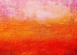 immagine della mostra “Tra Cielo, Terra e Fuoco” di Ornella De Martinis a Villa Campolieto, Ercolano.