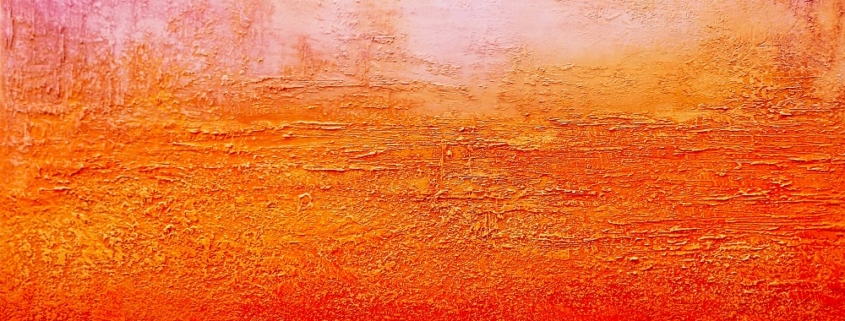 immagine della mostra “Tra Cielo, Terra e Fuoco” di Ornella De Martinis a Villa Campolieto, Ercolano.