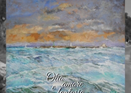 Paolo Paolini, La Vegliaia, Lo0candina del dipinto esposto alla mostra OLIO, AMORE E FANTASIA alla Melograno Art Gallery di Livorno