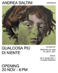Mostra Qualcosa più di niente di Andrea Saltini presso Artphilein La Piscina, in via San Salvatore 2 a Paradiso, in Svizzera. Un progetto artistico che esplora identità, appartenenza, emozioni e rappresentazione del corpo attraverso pittura e linguaggi interdisciplinari.