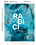 Locandina della mostra “Radici” di Marco Battistoni al Lido Cluana di Civitanova Marche