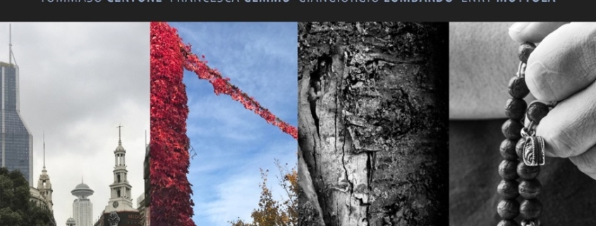 Locandina della mostra fotografica “Verso il cielo” con Tommaso Cervone, Francesca Gemmo, Giangiorgio Lombardo ed Enry Mottola, a cura di Gigliola Foschi, presso MADE4ART in via Ciovasso 17, Brera, Milano, dal 10 al 26 novembre 2026.
